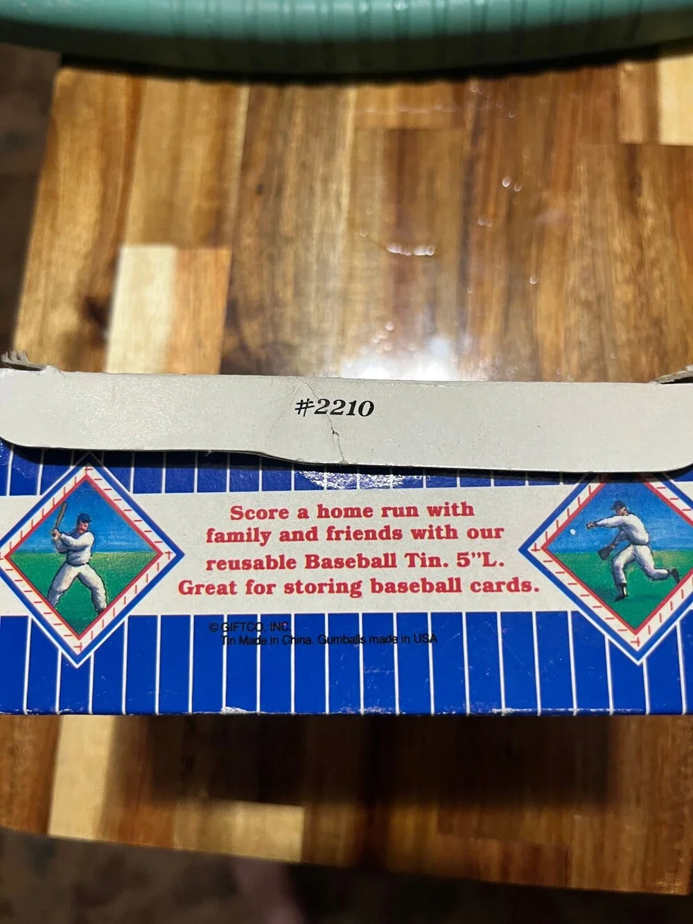 Giftco Baseball Tin Metal Vintage The Great National Pastime Collectible